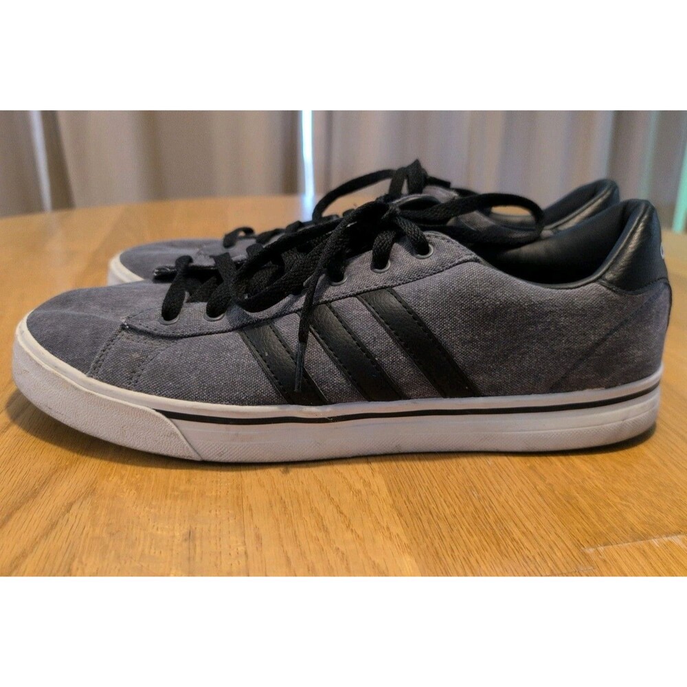 Adidas Mens Neo Cloudfoam Super Daily Gray & Black Sneakers Size 12